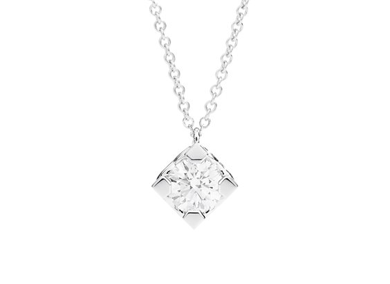 Collana Recarlo Donna Anniversary Square in Oro bianco Diamante 0.245 Ct P01PX030/025-45-SI - P01PX030/025-45-SI